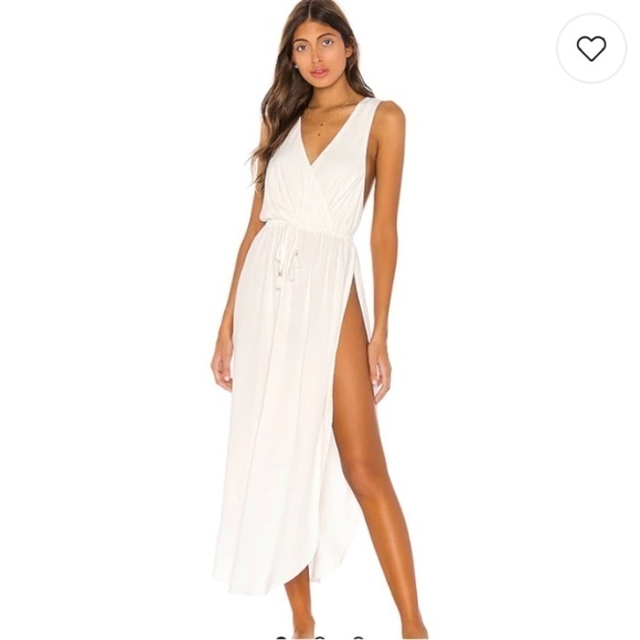 L SPACE Womans Kenzie Cover Swim Up Dress Summer Light Cream Size XL - Picture 1 of 15